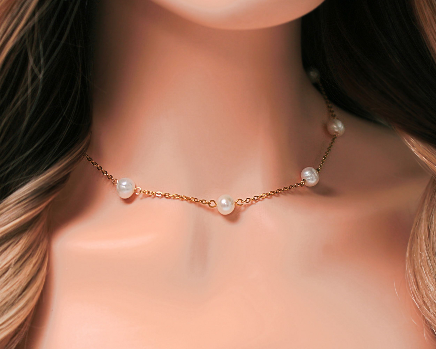 "Brunella" | 24K Baroque Freshwater Pearl Choker