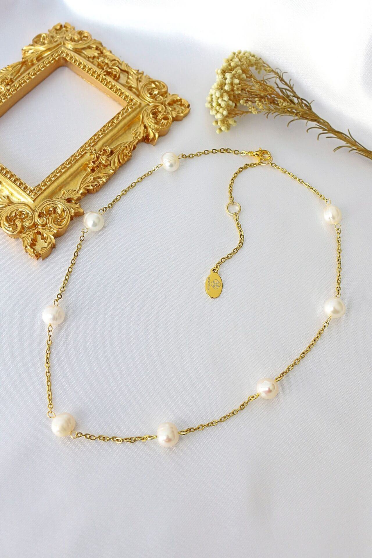 "Brunella" | 24K Baroque Freshwater Pearl Choker